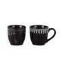 Black Glossy Texture 180ml Ceramic (Set of 6) Tea Cups