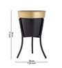 Black&Gold Metal Desk Planter Set of 1