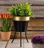 Black&Gold Metal Desk Planter Set of 1