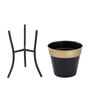 Black&Gold Metal Desk Planter Set of 1