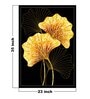 Leave Black Canvas Framed Floral Art Print
