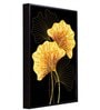 Leave Black Canvas Framed Floral Art Print