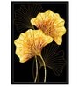 Leave Black Canvas Framed Floral Art Print