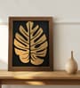 Black Golden Leaf Wooden Wall Decor