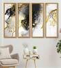 Fort Multicolour Canvas Framed Landscape Art Panel Set of 4