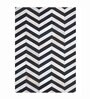 Black Hair On Leather Chevron Hand Woven 5ftX7ft Carpet