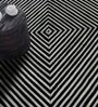 Black Hair On Leather Geometrical Hand Woven 4X6ft   Carpet
