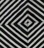 Black Hair On Leather Geometrical Hand Woven 9ftx12ft Carpet