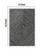Black Hair On Leather Geometrical Hand Woven 9ftx12ft Carpet