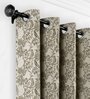 Black Hammered Mushroom Iron Expandable 1 Curtain Rod with Accessories ( 36 to 66 Inches)