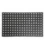 Black Geometric Rubber 30x17 Inches AntiSkid Bath Mat