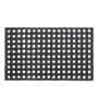 Black Geometric Rubber 30x17 Inches AntiSkid Bath Mat