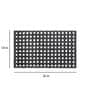 Black Geometric Rubber 30x17 Inches AntiSkid Bath Mat