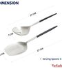 Black Handled Matt Finish Stainless Steel Serving Spoons Set of Two