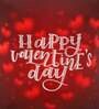 Black Happy Valentine Day Red Hearts Polyester Decorative Cushion