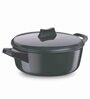 Cook-n-Serve 3 Ltrs Hard Anodized & Induction Friendly Black Aluminium Cooking Pot with Lid