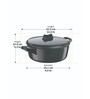 Cook N Serve Hard Anodized 3 Ltrs Induction Friendly Black Stainless Steel Cooking Pot with Lid
