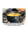 Cook N Serve Hard Anodized 3 Ltrs Induction Friendly Black Stainless Steel Cooking Pot with Lid