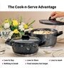 Cook-n-Serve 6 Ltrs Induction Friendly Black Stainless Steel Cooking Pot