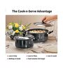 Cook & Serve Hard Anodized 8.5 Ltrs Induction Friendly Black Aluminium Stew Pot with Lid