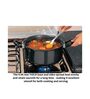 Cook & Serve Hard Anodized 8.5 Ltrs Induction Friendly Black Aluminium Stew Pot with Lid