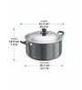 Cook & Serve Hard Anodized 8.5 Ltrs Induction Friendly Black Aluminium Stew Pot with Lid