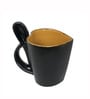 Black Heart Shape Coffee Mug Set of 1 (330 ML Each) Microwave Safe Coffee Mug