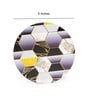Black Hexagon  Multicolor (9" Dia) MDF Wood 1Pc Trivets