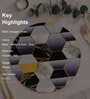 Black Hexagon  Multicolor (9" Dia) MDF Wood 1Pc Trivets