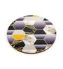Black Hexagon  Multicolor (9" Dia) MDF Wood 1Pc Trivets