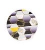 Black Hexagon  Multicolor (9" Dia) MDF Wood 1Pc Trivets