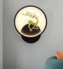 Black Home Decor Inbuilt Led Fancy Wall Light(Plastic) (3-Lighting Mode) (Round Full Deer)