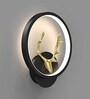 Black Home Decor Inbuilt Led Fancy Wall Light(Plastic) (3-Lighting Mode) (Round H/F Deer)