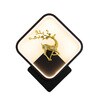 Black Home Decor Inbuilt Led Fancy Wall Light(Plastic) (3-Lighting Mode) Sqaure Full Deer)