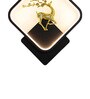 Black Home Decor Inbuilt Led Fancy Wall Light(Plastic) (3-Lighting Mode) Sqaure Full Deer)