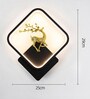 Black Home Decor Inbuilt Led Fancy Wall Light(Plastic) (3-Lighting Mode) Sqaure Full Deer)