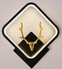 Black Home Decor Inbuilt Led Fancy Wall Light(Plastic) (3-Lighting Mode) Sqaure H/F Deer)