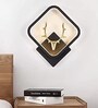 Black Home Decor Inbuilt Led Fancy Wall Light(Plastic) (3-Lighting Mode) Sqaure H/F Deer)