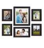 Daze Set Of 6 Black Polyresin Collage Photo Frames