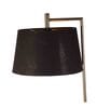 Midwest Black Cloth Shade Shelf Floor Lamp With Iron Base