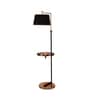Midwest Black Cloth Shade Shelf Floor Lamp With Iron Base