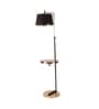 Midwest Black Cloth Shade Shelf Floor Lamp With Iron Base