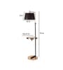 Midwest Black Cloth Shade Shelf Floor Lamp With Iron Base
