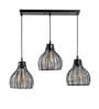 Mid-Century Black Iron Cluster Hanging Light