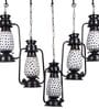 Black Iron and Glass Cluster Hanging Light