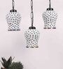 Black Iron and Glass Cluster Hanging Light