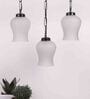 Black Iron and Glass Cluster Hanging Light