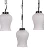 Black Iron and Glass Cluster Hanging Light