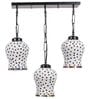 Black Iron and Glass Cluster Hanging Light