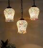 Black Iron and Glass Cluster Hanging Light
